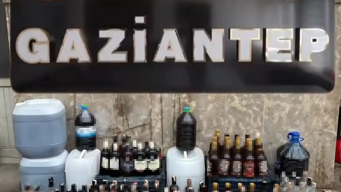 Gaziantep’te kaçak alkol operasyonu: 2 gözaltı