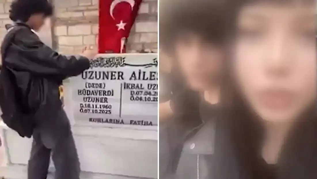 İkbal Uzuner’in Mezarında Çekilen Uygunsuz Görüntüler Tepki Çekti: 2 Şüpheli Gözaltında