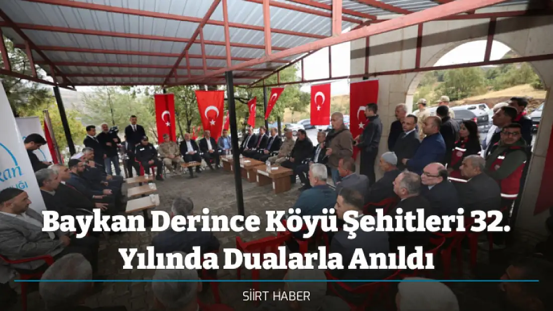 Baykan Derince Köyü Şehitleri 32. Yılında Dualarla Anıldı