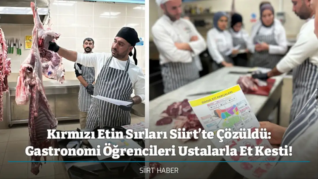 Kırmızı Etin Sırları Siirt’te Çözüldü: Gastronomi Öğrencileri Ustalarla Et Kesti!