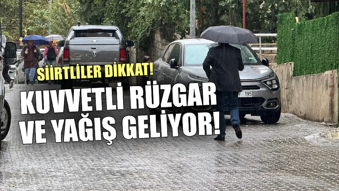 Meteoroloji Uyardı! Siirt’te Sağanak Yağış Bekleniyor - Siirt Hava Durumu