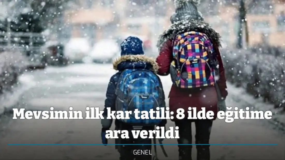Mevsimin ilk kar tatili: 8 ilde eğitime ara verildi