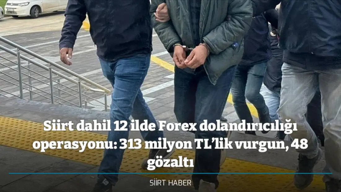 Siirt dahil 12 ilde Forex dolandırıcılığı operasyonu: 313 milyon TL’lik vurgun, 48 gözaltı