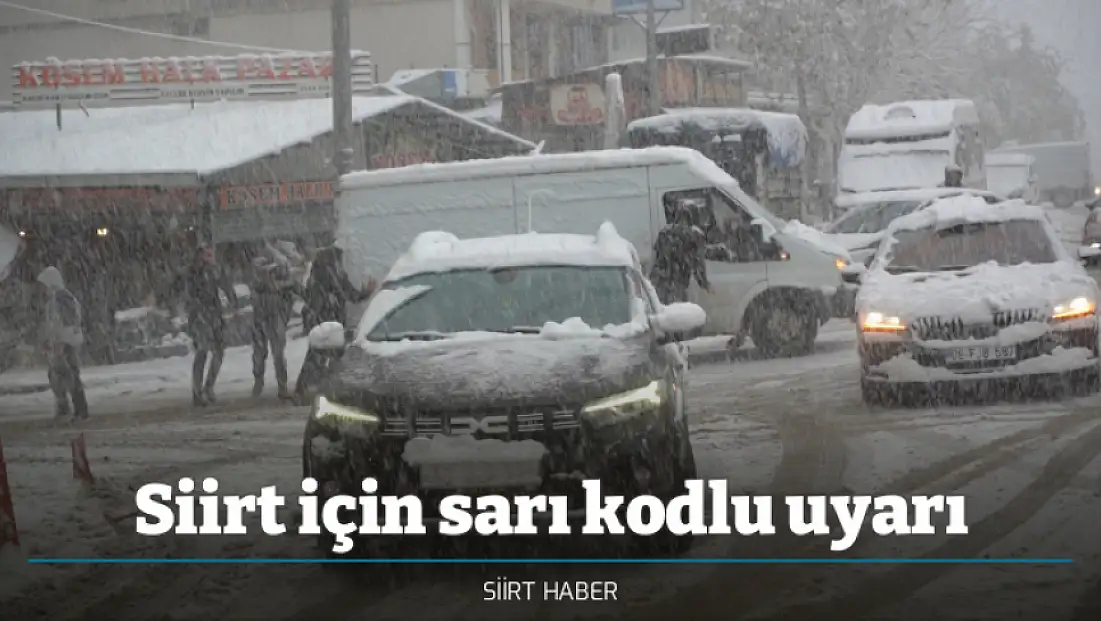 Siirt için sarı kodlu uyarı
