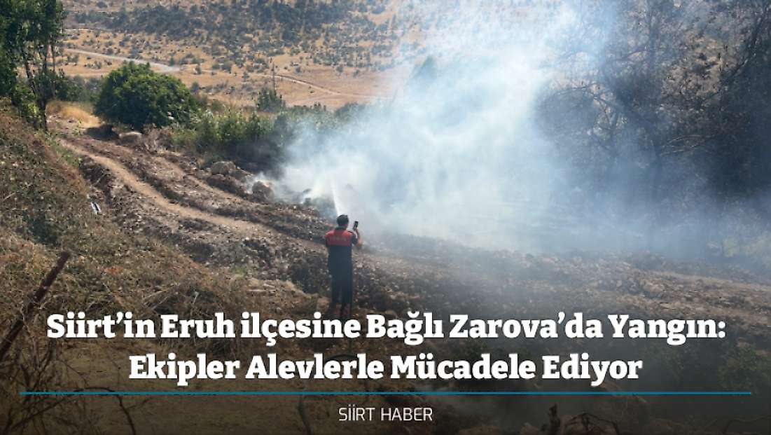 Siirt’in Eruh ilçesine Bağlı Zarova’da Yangın: Ekipler Alevlerle Mücadele Ediyor