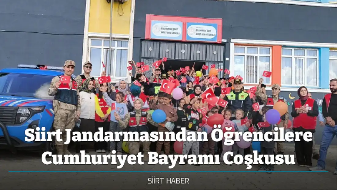 Siirt Jandarmasından Öğrencilere Cumhuriyet Bayramı Coşkusu