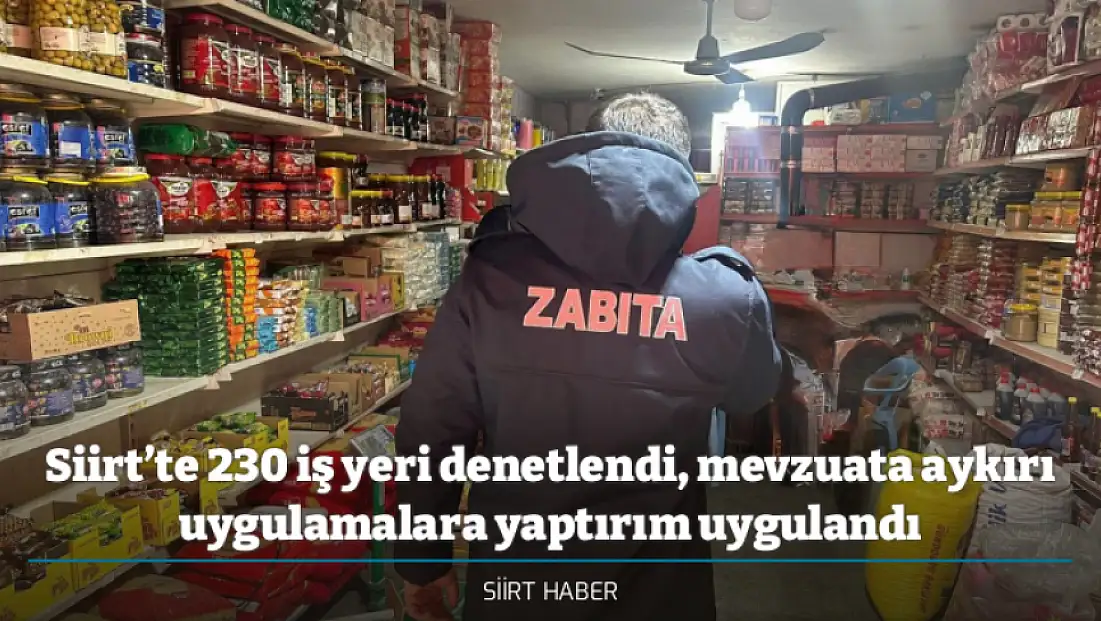 Siirt’te 230 iş yeri denetlendi, mevzuata aykırı uygulamalara yaptırım uygulandı