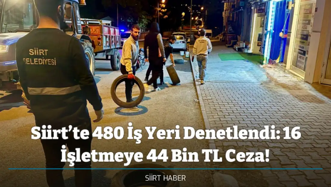 Siirt’te 480 İş Yeri Denetlendi: 16 İşletmeye 44 Bin TL Ceza!