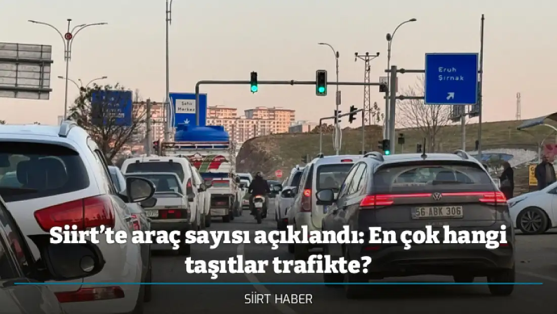 Siirt’te araç sayısı açıklandı: En çok hangi taşıtlar trafikte?