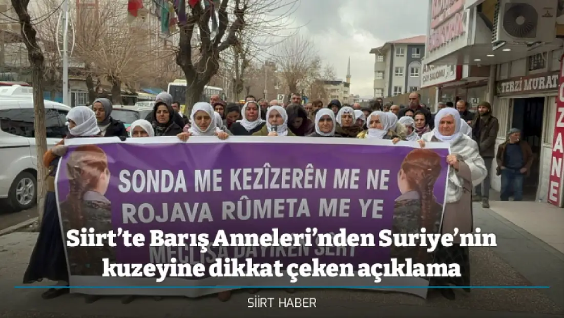 Siirt’te Barış Anneleri’nden Suriye’nin kuzeyine dikkat çeken açıklama