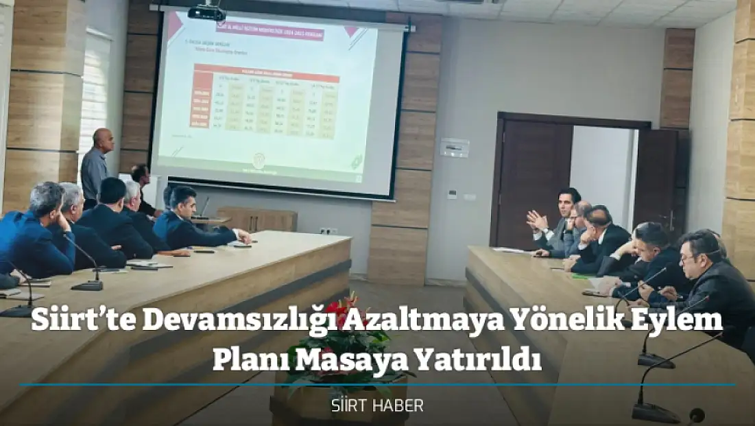 Siirt’te Devamsızlığı Azaltmaya Yönelik Eylem Planı Masaya Yatırıldı