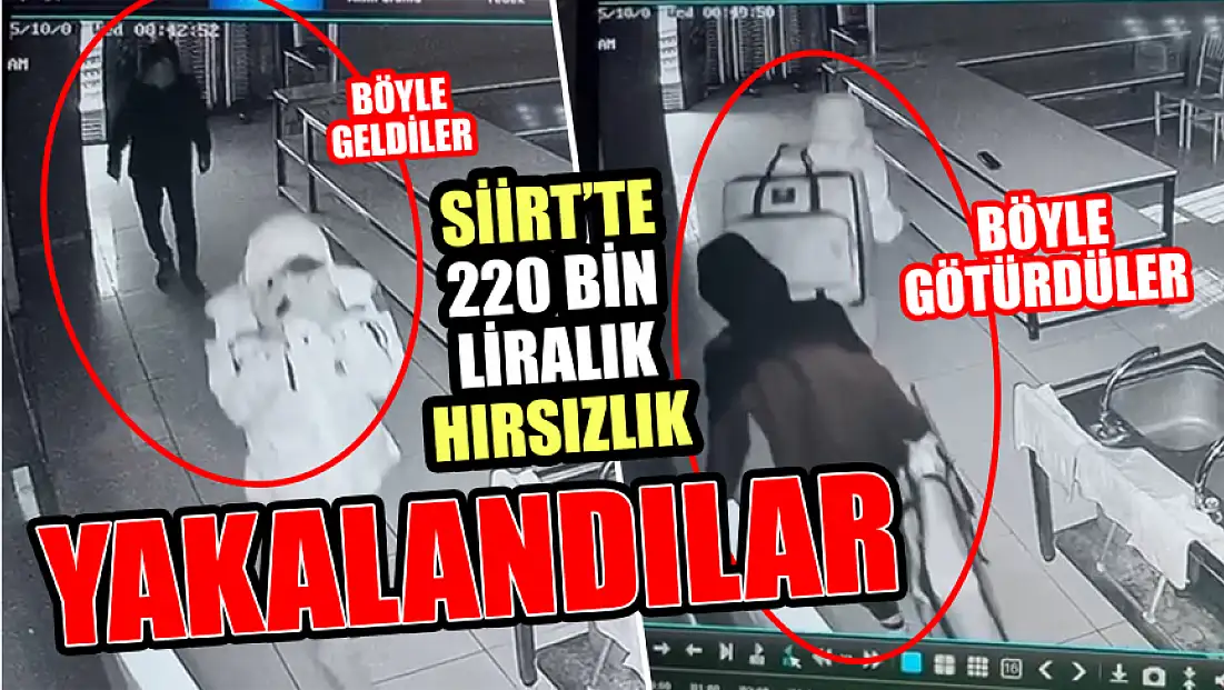 Siirt’te Düğün Salonundan 220 Bin Liralık Hırsızlık: Siirt Emniyetinin Sıkı Takibiyle 2 Şüpheli Tutuklandı