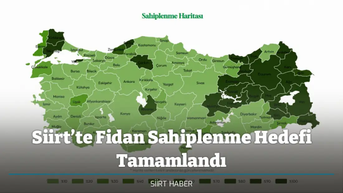 Siirt’te Fidan Sahiplenme Hedefi Tamamlandı