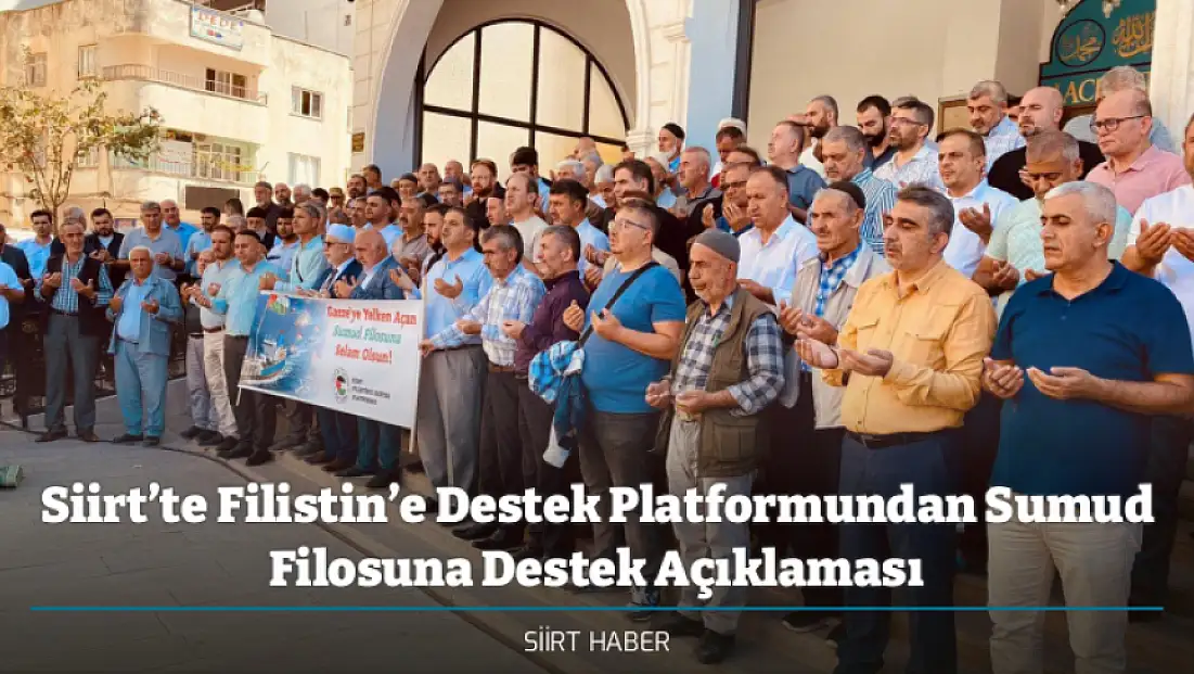 Siirt’te Filistin’e Destek Platformundan Sumud Filosuna Destek Açıklaması