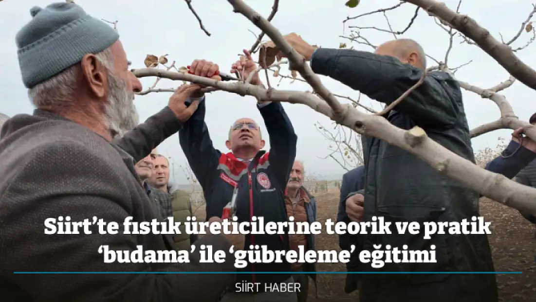 Siirt’te fıstık üreticilerine teorik ve pratik ‘budama’ ile ‘gübreleme’ eğitimi