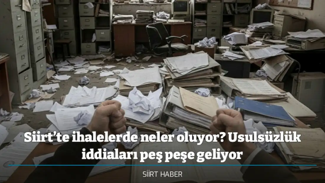 Siirt’te ihalelerde neler oluyor? Usulsüzlük iddiaları peş peşe geliyor