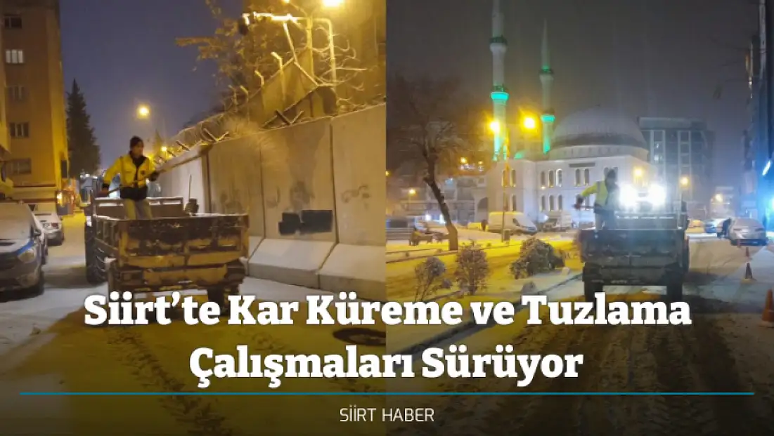 Siirt’te Kar Küreme ve Tuzlama Çalışmaları Sürüyor