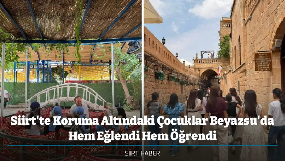 Siirt'te Koruma Altındaki Çocuklar Beyazsu'da Hem Eğlendi Hem Öğrendi
