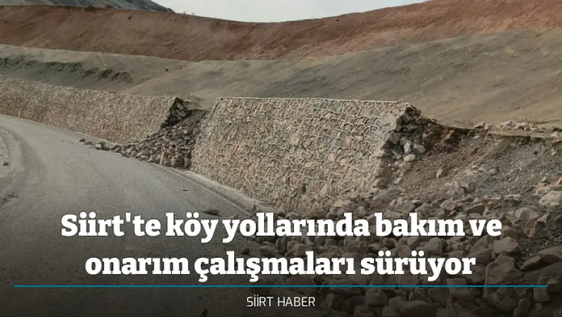 Siirt'te köy yollarında bakım ve onarım çalışmaları sürüyor