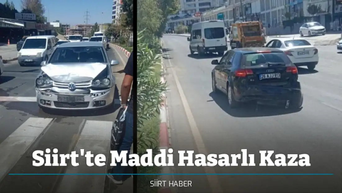 Siirt'te Maddi Hasarlı Kaza