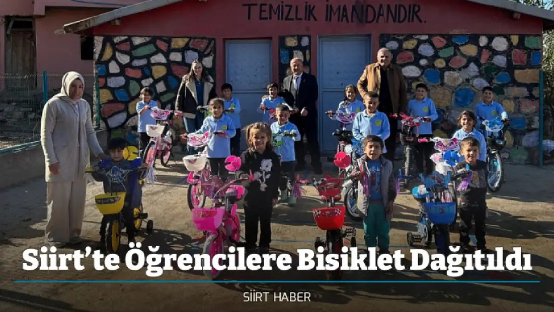 Siirt’te Öğrencilere Bisiklet Dağıtıldı