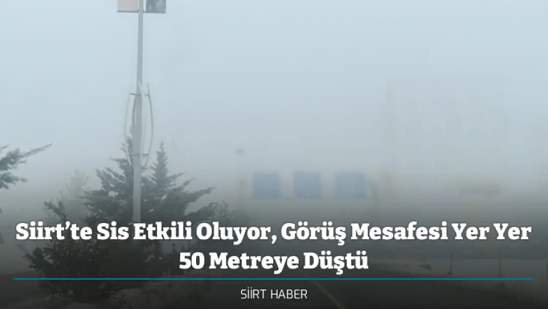 Siirt’te Sis Etkili Oluyor, Görüş Mesafesi Yer Yer 50 Metreye Düştü