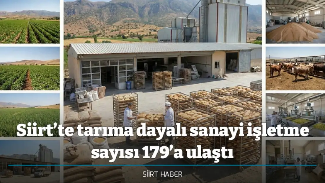 Siirt’te tarıma dayalı sanayi işletme sayısı 179’a ulaştı