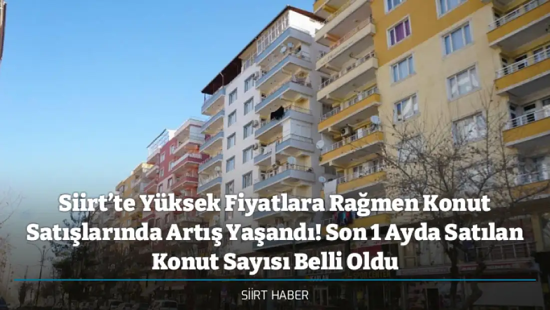Siirt’te Yüksek Fiyatlara Rağmen Konut Satışlarında Artış Yaşandı! Son 1 Ayda Satılan Konut Sayısı Belli Oldu