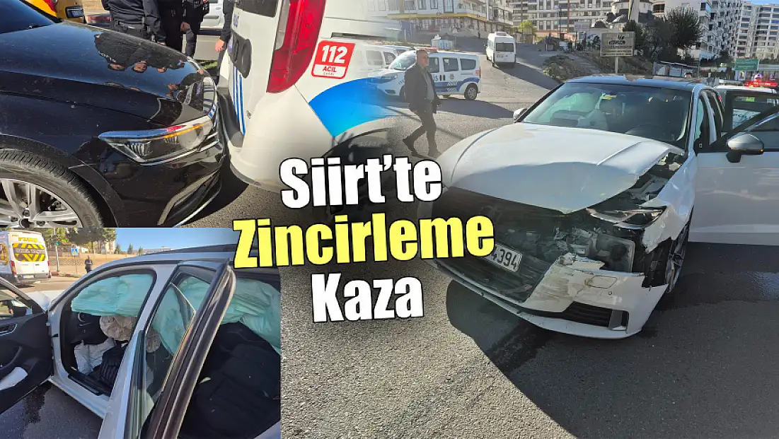 Siirt’te Zincirleme Kaza: Polis Aracının da Aralarında Olduğu Üç Araç Çarpıştı