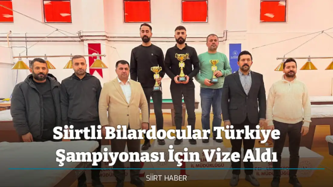 Siirtli Bilardocular Türkiye Şampiyonası İçin Vize Aldı