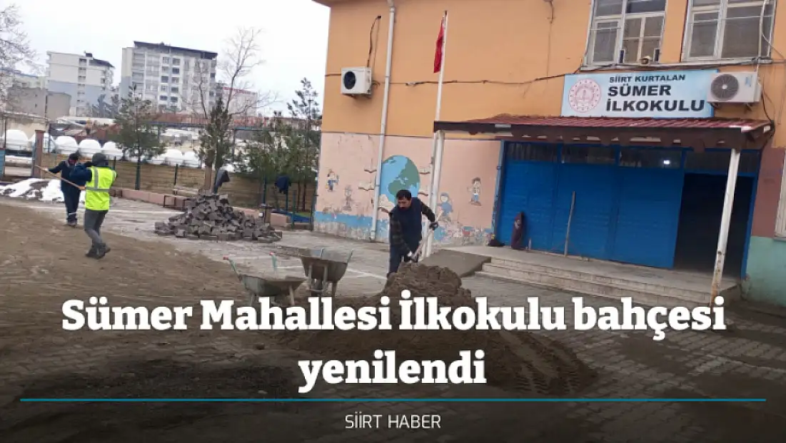Sümer Mahallesi İlkokulu bahçesi yenilendi