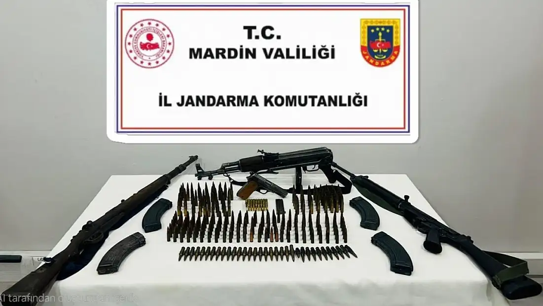Mardin’de çok sayıda kaçak silah ve mühimmat ele geçirildi