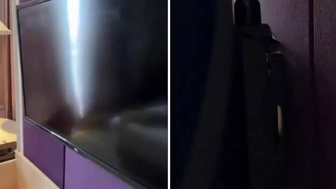 Otel odasında gizli kamera iddiası: Televizyonun arkasında fark etti