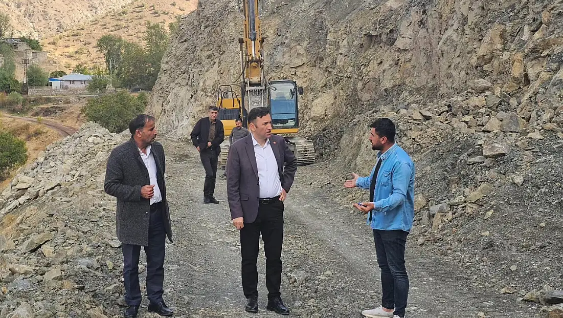 Pervari Kaymakamı Ahmet Gülderen, Köy Yolu Çalışmalarını İnceledi