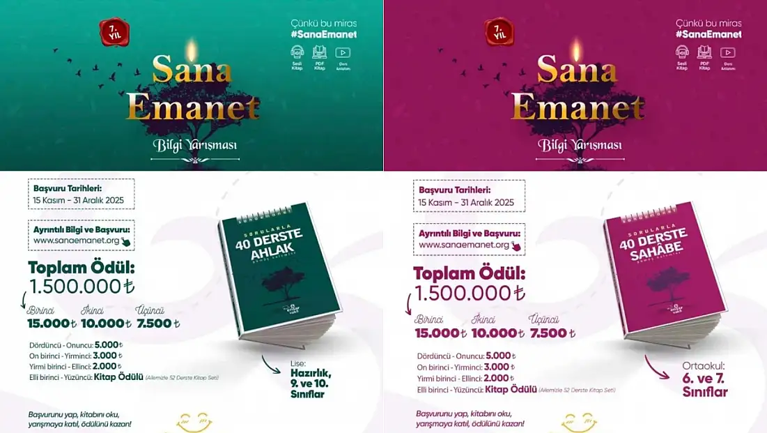 'Sana Emanet Bilgi Yarışması' Başvuruları Başladı: 1.5 Milyon Liralık Ödül Dağıtılacak