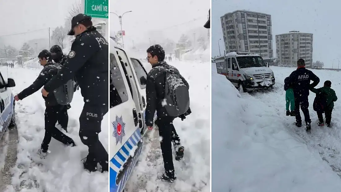 Siirt’te Kar Engeline Polis ve AFAD Müdahalesi: Öğrenciler Güvenle Evlerine Ulaştırıldı