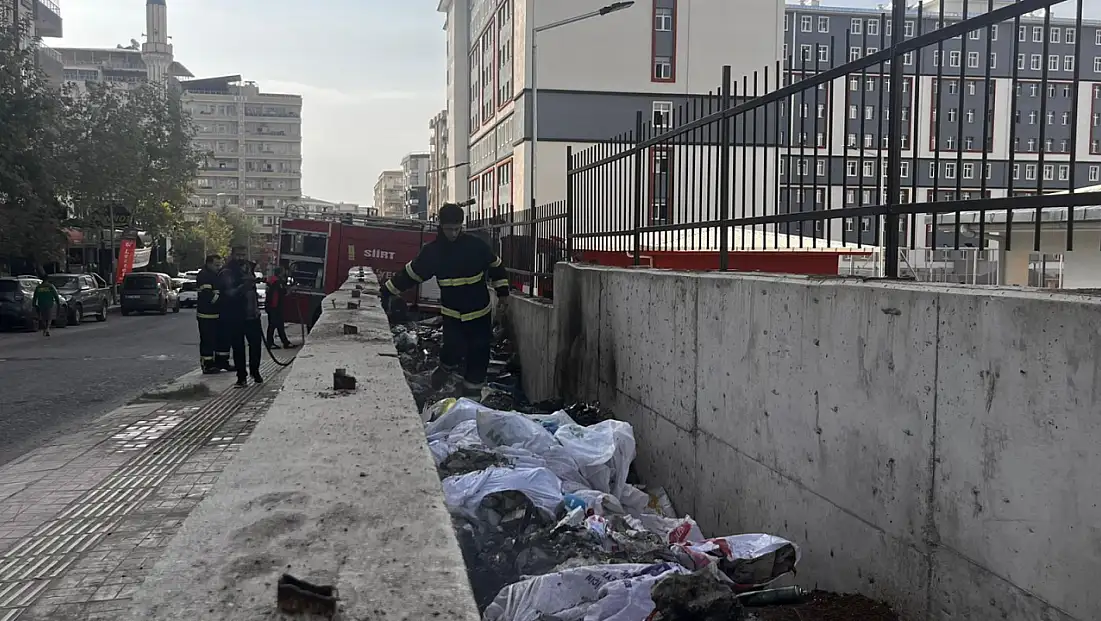 Siirt’te KYK Yurdu İnşaatında Çıkan Yangın Tepki Çekti