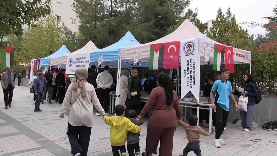 Siirt’te Lise Öğrencilerinden Gazze’ye Anlamlı Destek