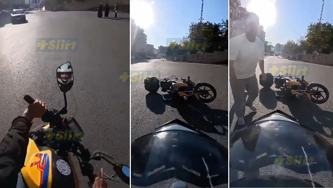 Siirt’te Motosiklet Kazası Kask Kamerasına Yansıdı