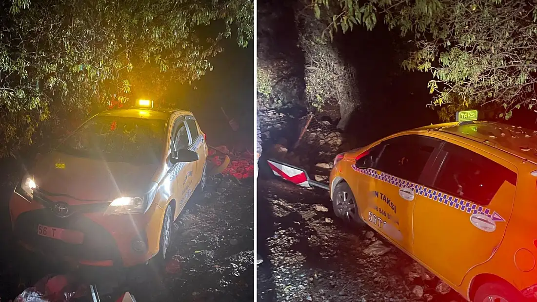 Siirt'te Ticari Taksi Şarampole Uçtu