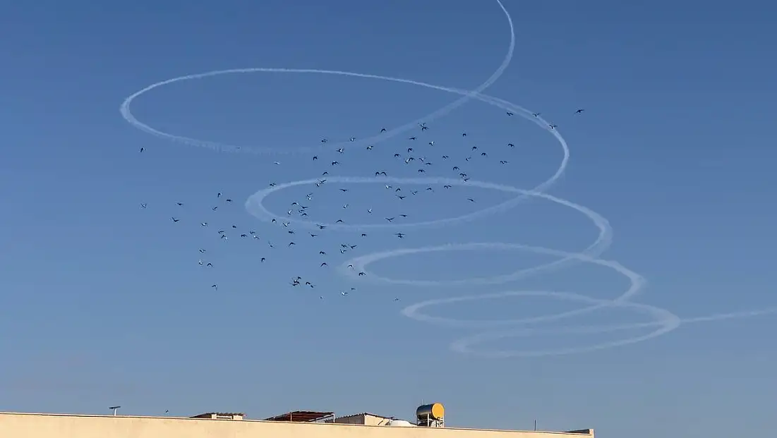 Suriye sınırında gökyüzünde şaşırtan manevra: Uçağın çizdiği daireler merak uyandırdı