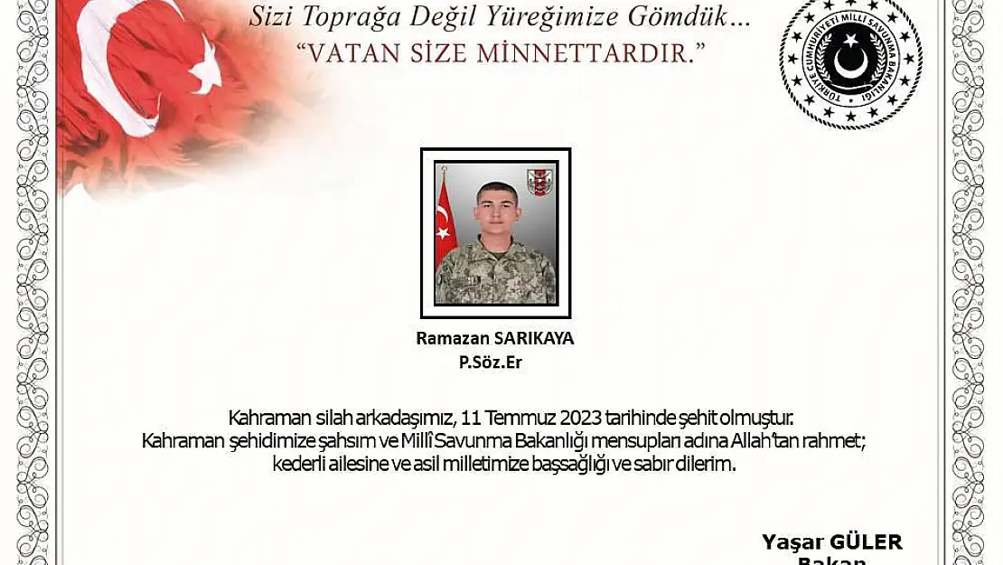 Başsağlığı Mesajı