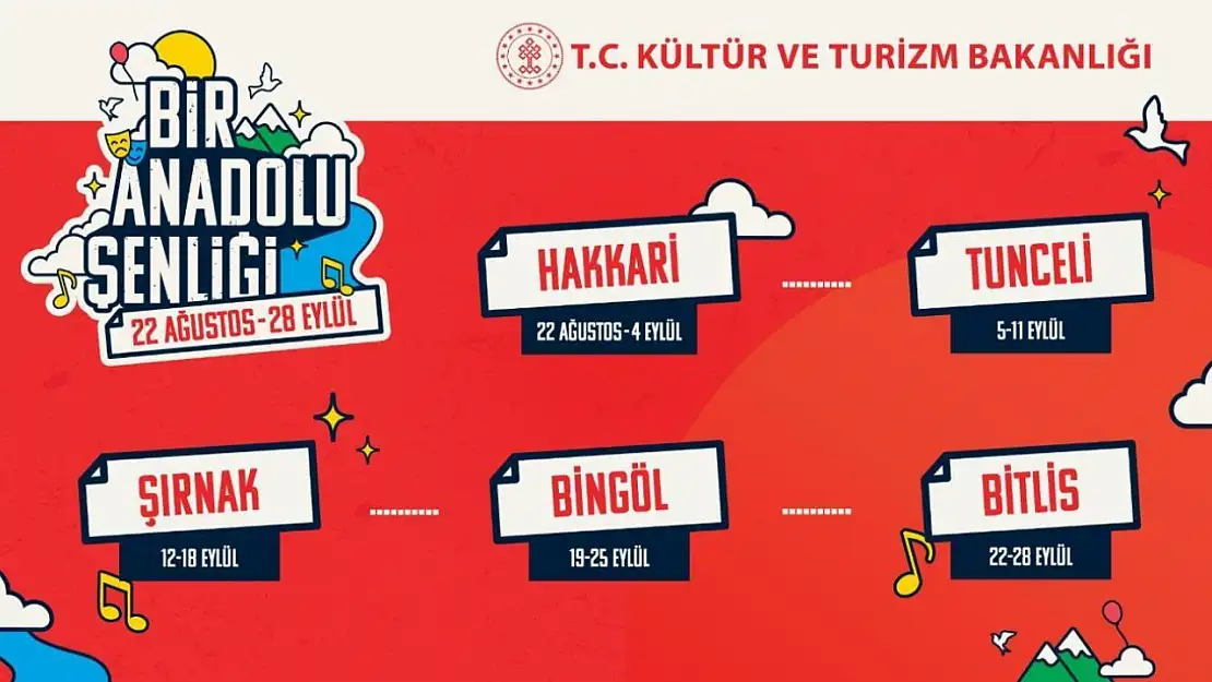 'Bir Anadolu Şenliği' Komşu İllerde Başlıyor, Siirt Listede Yok