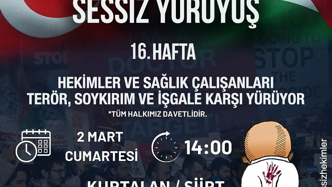 Doktorlar Gazze İçin Bu Hafta Kurtalan'da Yürüyecek!