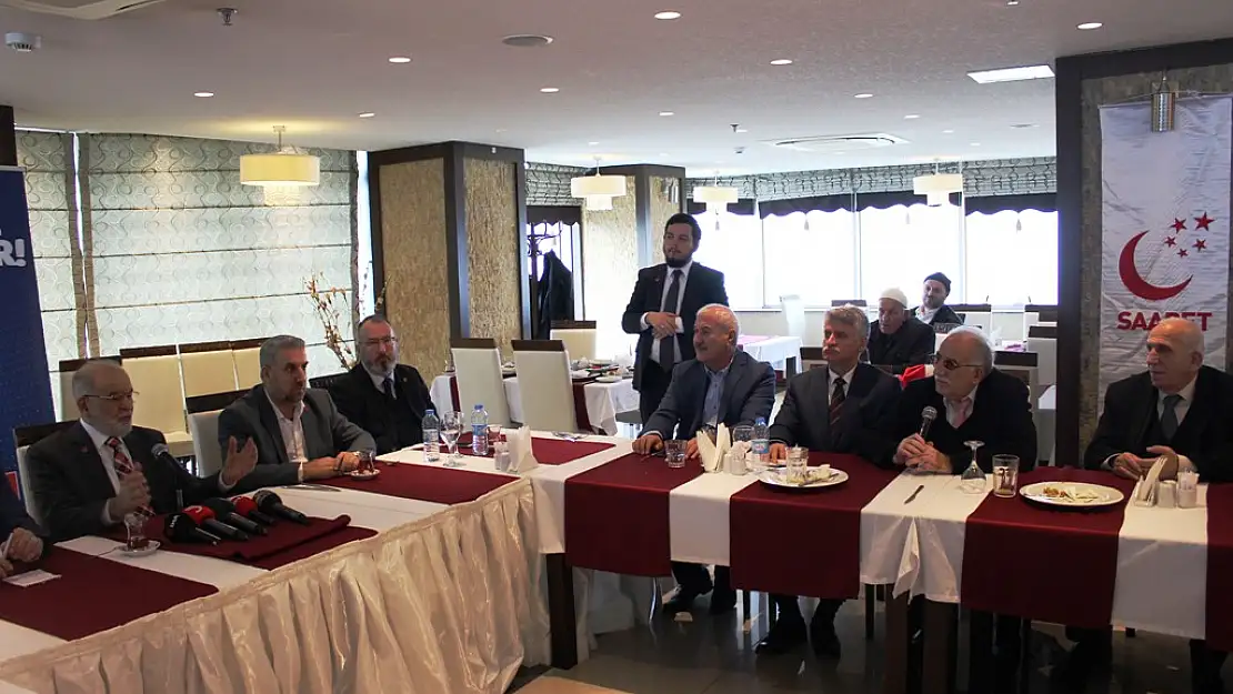 SAADET PARTİSİ GENEL BAŞKANI KARAMOLLAOĞLU YEREL SEÇİMLER İÇİN: (İTTİFAK İÇİNDE DEĞİLİZ)