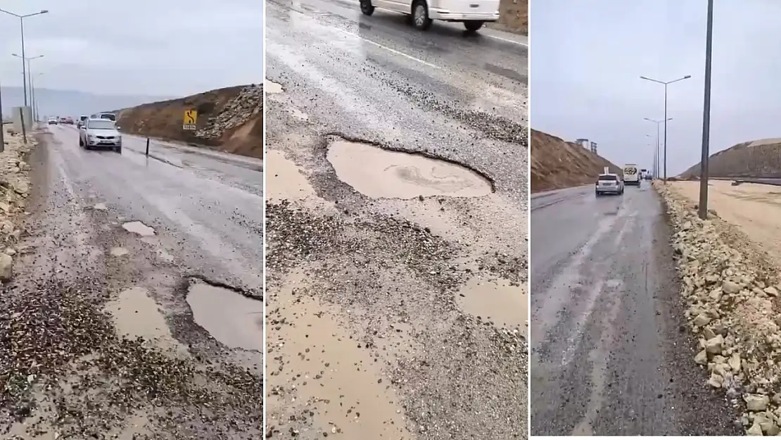 Siirt Çevre Yolunda Çukurlar Kazaya Neden Oldu! Araç Hasar Gördü!