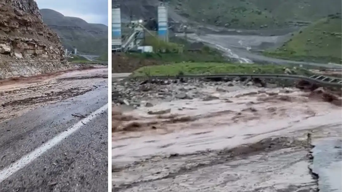 Siirt–Eruh–Şırnak yolu sel nedeniyle ulaşıma kapandı