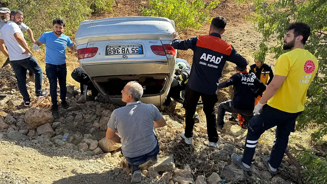 Siirt Gökçebağ Yolunda Takla Atan Araçta 2 Kişi Yaralandı