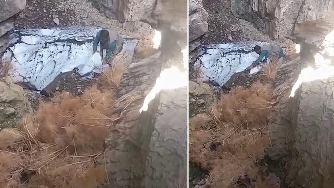 Siirt Kent Merkezi Sıcaklıktan Kavrulurken Siirtli Vatandaşlar Gürendoruk Köyünde Kar Topladı