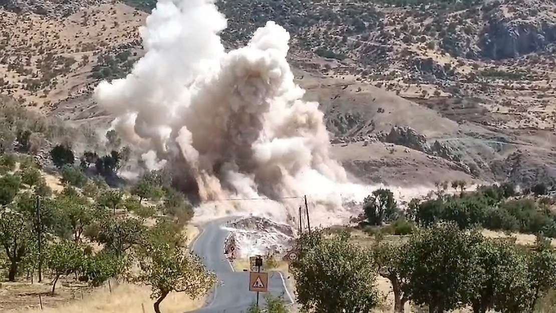 Siirt-Pervari Yolunda Kontrollü Patlatma Kamerada: Fıstık Üreticileri Tozdan Şikâyetçi